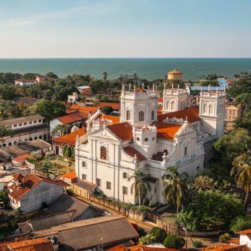 St.,Mary's,Church,In,Negombo.,Aerial,View